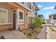 Charming front entrance with stone accents and well-maintained landscaping at 200 Whitehaven Cir, Highlands Ranch, CO 80129
