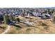 Aerial shot of the neighborhood park and playground in a Gathering friendly location at 1265 Iris Ct, Highlands Ranch, CO 80126