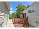 Side view of a wood deck adjacent to the house with wood railings at 3145 S Bryant St, Englewood, CO 80110