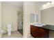Updated bathroom with walk-in shower and double vanity at 17346 Nature Walk Trl # 108, Parker, CO 80134