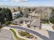 Aerial view of single story home with well manicured grounds and gardens at 2653 S Harrington Ln, Lakewood, CO 80227