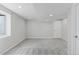 Basement space with recessed lighting, neutral paint, carpet, and a window at 7470 S Steele Cir, Centennial, CO 80122