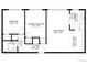 Detailed floor plan showcasing the layout of the home, including the living room, kitchen, bedrooms, and bathroom at 1454 Jersey St # 104, Denver, CO 80220
