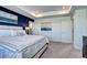 Spacious main bedroom with tray ceiling, recessed lights, and a painting, promoting relaxation at 13437 Starhawk Ln, Parker, CO 80134