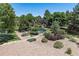 Beautifully landscaped backyard featuring a pond and lush greenery, perfect for relaxation at 7877 E Mississippi Ave # 208, Denver, CO 80247