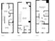 Layout of first, second, and basement floor plans depicting rooms, closets, and bathrooms at 10567 Dartmouth, Lakewood, CO 80227