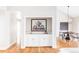 Elegant dining area with built-in cabinets and a stylish table setting, perfect for entertaining guests at 4530 S Verbena St # 316, Denver, CO 80237