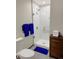 Modern bathroom featuring a glass-enclosed shower and stylish fixtures, perfect for a relaxing retreat at 603 Inca St # 429, Denver, CO 80204