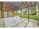 Spacious back patio features a wooden pergola perfect for outdoor entertaining and relaxation at 1691 Poplar St, Denver, CO 80220