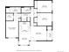 Detailed floor plan showing layout of kitchen, bedrooms, bathrooms, and living area at 9963 E Carolina Cir # 104, Aurora, CO 80247