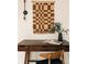 Well-lit office with vintage desk, stylish wall decor, and comfortable seating at 11673 W 28Th Ave, Lakewood, CO 80215