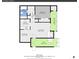 Detailed floorplan showcasing the layout of the home, including room dimensions and locations at 4661 S Decatur St # 109, Englewood, CO 80110