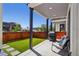 Backyard with patio, grill, and fenced yard at 1299 Newton St, Denver, CO 80204
