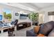 Comfortable living room featuring an entertainment area with a view and comfortable seating at 1299 Newton St, Denver, CO 80204