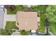 Aerial view of home with well-maintained backyard, large deck, and privacy fencing at 4707 N Bearlily Way, Castle Rock, CO 80109