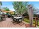Spacious back deck, perfect for outdoor gatherings and relaxing in the backyard at 4707 N Bearlily Way, Castle Rock, CO 80109