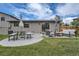 Inviting backyard patio with comfortable seating, dining area, and well-maintained lawn at 1641 S Parfet Ct, Denver, CO 80232