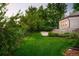 Expansive backyard with lush grass and a brick home exterior at 3231 Oak St, Wheat Ridge, CO 80033