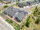 Aerial view of backyards with fences, patios, and green space at 5909 S Platte Canyon Dr, Littleton, CO 80123