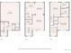 Three-story floorplan featuring a garage, kitchen, living room, office, bedrooms, and bathrooms at 84 Spruce St # 707, Denver, CO 80230