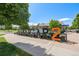 View of the Hangar 2 sign, a popular commercial area with shopping and dining options, beautifully landscaped with trees and greenery at 84 Spruce St # 707, Denver, CO 80230