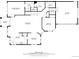 Detailed floor plan showcasing the layout of the home, including room dimensions, bathrooms, and kitchen at 7580 S Biloxi Ct, Aurora, CO 80016