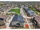 Stunning aerial view of a residential area featuring a park, playground, and well-designed homes at 7265 S Millbrook Ct, Aurora, CO 80016