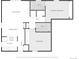 Floor plan showing the layout of the kitchen, bedroom, bath, dining, and living room areas at 1263 S Gilbert St, Castle Rock, CO 80104