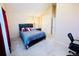 Cozy bedroom features vaulted ceilings, neutral walls and carpeted floors at 1120 S Waco St # A, Aurora, CO 80017