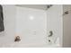 Standard shower with white tile and chrome fixtures at 4274 S Salida Way # 6, Aurora, CO 80013