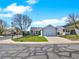 Charming single-story home with blue siding, stone accents, and well-manicured front yard at 5280 E 128Th Way, Thornton, CO 80241
