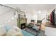 Cozy basement living area featuring a decorative fireplace and comfortable seating arrangement at 3016 N Franklin St, Denver, CO 80205