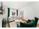 Bright living room with fireplace, hardwood floors and comfortable seating at 3016 N Franklin St, Denver, CO 80205