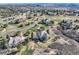 Beautiful neighborhood aerial view with scenic views, luxury houses, and wooded lots at 1289 Diamond Ridge Cir, Castle Rock, CO 80108