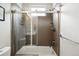 Bright bathroom with modern fixtures, glass shower door, and clean design at 3444 Navajo St # 10, Denver, CO 80211