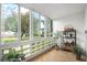 Bright sunroom with ample natural light and view of the backyard at 9155 E Center Ave # 10A, Denver, CO 80247