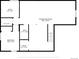 A floor plan for the basement featuring a large recreation room, bedroom, bathroom, and smaller room at 2871 Humboldt Cir, Longmont, CO 80503