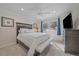 Cozy bedroom features soft lighting, a comfortable bed, and a serene atmosphere at 1366 Killington Ct, Evergreen, CO 80439