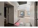 Modern bathroom with dark tile and a sleek design at 1551 Larimer St # 3106, Denver, CO 80202