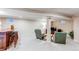 Finished basement with bar, seating, carpet, television and recessed lighting, providing a cozy and versatile space at 20855 E Lyttle Dr, Parker, CO 80138