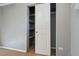 Open closet with shelving for storage at 10 N Ogden St # 101, Denver, CO 80218