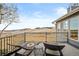 Enjoy the scenic views from this deck featuring comfortable lounge seating at 31969 Robinson Hill Rd, Golden, CO 80403