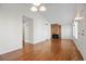Open floor plan with living room and fireplace, perfect for gatherings at 3512 S Kittredge St # A, Aurora, CO 80013
