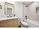 Modern bathroom features stylish fixtures, a soaking tub, and sleek tiling, providing a spa-like experience at 1745 Lowell Blvd, Denver, CO 80204