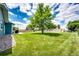 Spacious backyard with a large lawn, patio area, perfect for outdoor entertaining and relaxation at 1853 Burton St, Strasburg, CO 80136