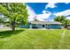 Spacious backyard with a large lawn, patio area, perfect for outdoor entertaining and relaxation at 1853 Burton St, Strasburg, CO 80136