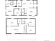 Detailed floor plan showcasing the layout of both floors of the house at 1853 Burton St, Strasburg, CO 80136