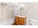 Full bathroom featuring a vanity and shower-tub combination at 3760 Ute Mountain Trl, Castle Rock, CO 80109