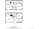 Two-story floor plan shows dimensions for living room, kitchen, dining, bedroom and baths at 3760 Ute Mountain Trl, Castle Rock, CO 80109