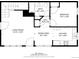 Detailed floor plan showcasing the layout of the living room, kitchen, bedroom and bathroom at 3760 Ute Mountain Trl, Castle Rock, CO 80109